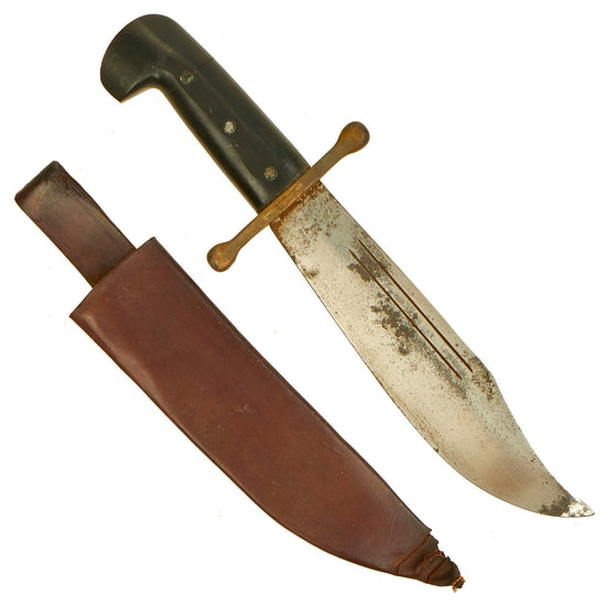 Original U.S. WWII Case XX V44 Pilot Survival Kit Bowie Knife with Scabbard Original Items