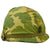 Original U.S. Vietnam War Very Clean M1 Helmet with 1974 Dated Reversible Camouflage Cover With Original Period Applied 1st Sergeant Rank and Liner - Complete Original Items