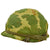 Original U.S. Vietnam War Very Clean M1 Helmet with 1974 Dated Reversible Camouflage Cover With Original Period Applied 1st Sergeant Rank and Liner - Complete Original Items