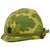 Original U.S. Vietnam War Very Clean M1 Helmet with 1974 Dated Reversible Camouflage Cover With Original Period Applied 1st Sergeant Rank and Liner - Complete Original Items