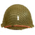 Original U.S. WWII 1945 Lieutenant's M1 Schlueter Swivel Bale Rear Seam Helmet with Firestone Liner & Net Original Items