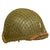 Original U.S. WWII 1945 Lieutenant's M1 Schlueter Swivel Bale Rear Seam Helmet with Firestone Liner & Net Original Items
