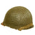 Original U.S. WWII 1945 Lieutenant's M1 Schlueter Swivel Bale Rear Seam Helmet with Firestone Liner & Net Original Items