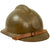 Original French WWII Model 1926 Adrian Helmet with Colonial Navy Badge - Complete Original Items