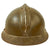 Original French WWII Model 1926 Adrian Helmet with Colonial Navy Badge - Complete Original Items