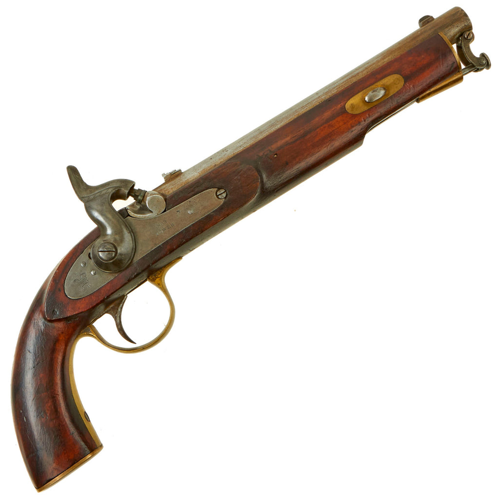 Original British P-1858 Tower Marked Lancer’s Rifled Percussion Pistol with Intact Rear Adjustable Sight - dated 1863 Original Items
