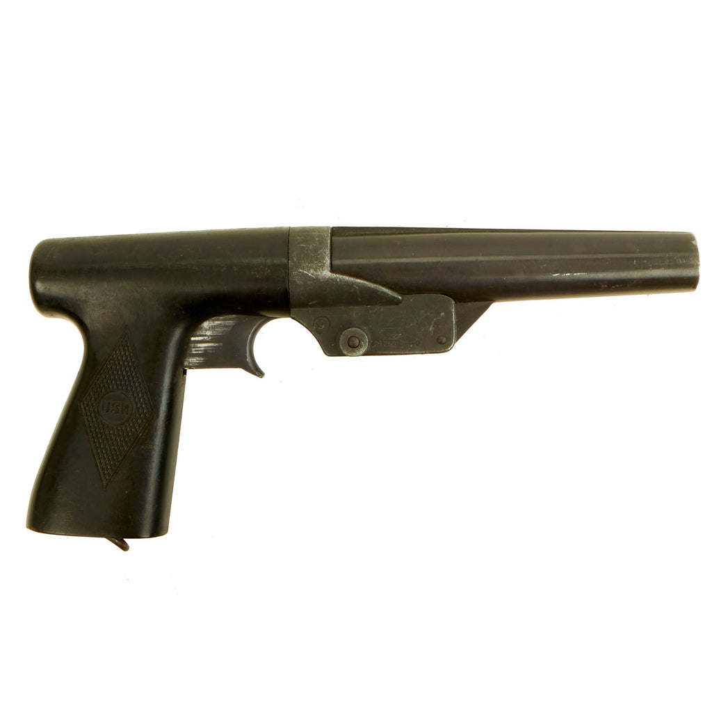 Original WWII U.S. Navy 10 Gauge Sedgley Mark 5 Signal Flare Pistol - Dated 1943 Original Items