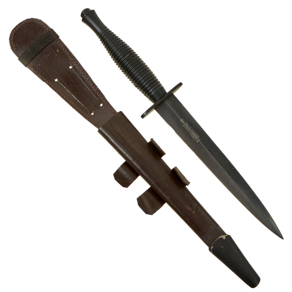 Original British Post-WWII 1950’s Fairbairn-Sykes Commando Dagger Fighting Knife and Scabbard Original Items