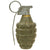 Original U.S. WWII Inert MkII Pineapple Grenade with Yellow Ring with M200A1 Fuze Original Items
