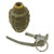 Original U.S. WWII Inert MkII Pineapple Grenade with Yellow Ring with M200A1 Fuze Original Items