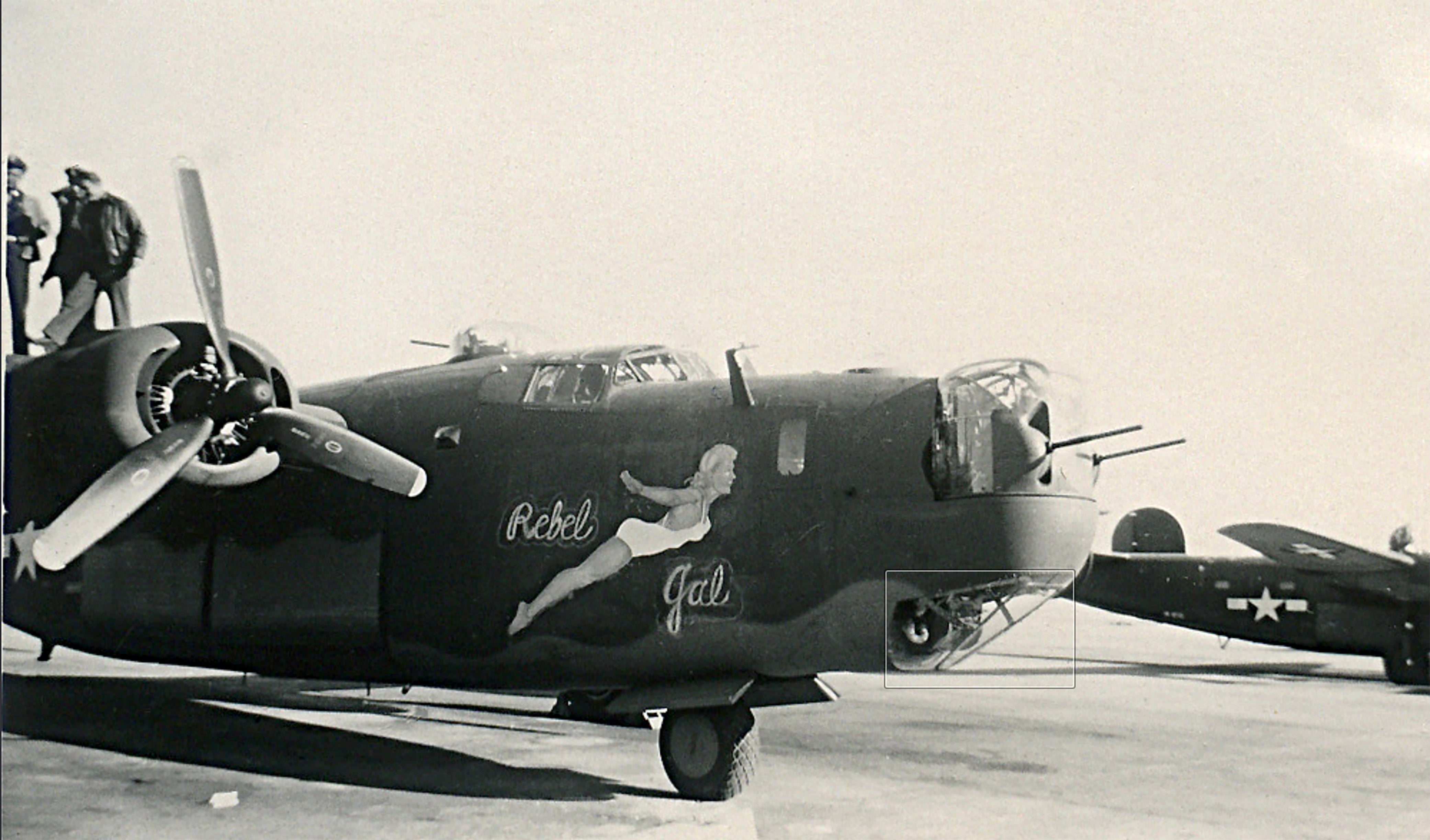 Gal Riding Bomb Original U.S. WWII Named 8th Air Force B-24 Liberator “Rebel Gal” Bomb ...