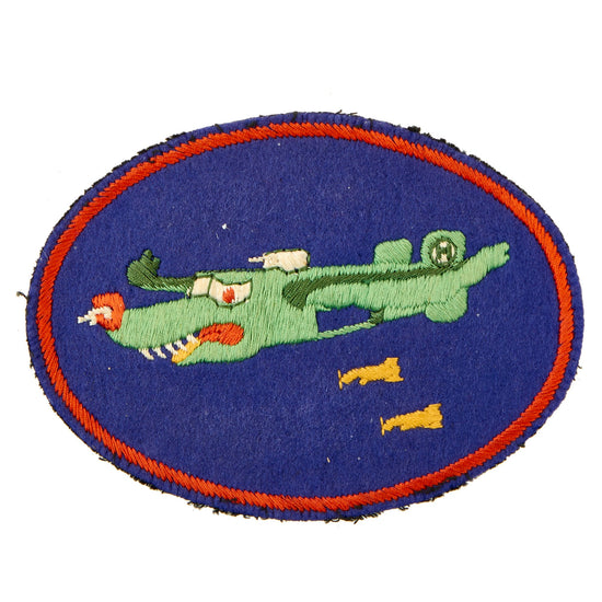 Original U.S. WWII British Made Embroidered 705th Bombardment Squadron, 446th Bombardment Group Flight Jacket Patch Original Items