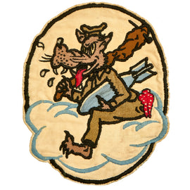 Original U.S. WWII Rare American Made 674th Bombardment “Wolf Pack” Squadron Flight Jacket Patch