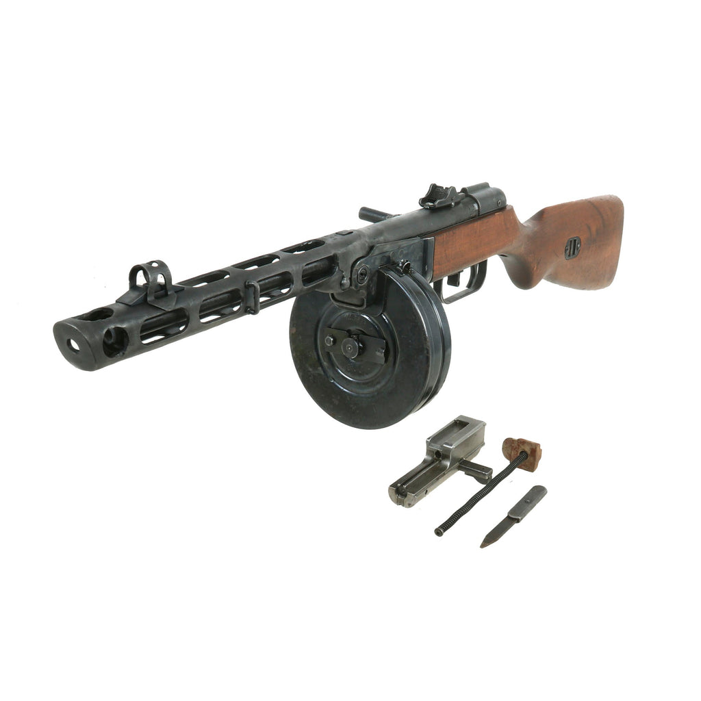 Original Soviet Cold War 1952 Dated PPSh-41 Display Machine Pistol Serial BB 5971 with Internals, Drum Magazine & Tool Original Items