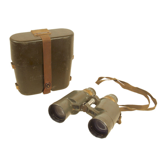 Original U.S. Vietnam War Era M-19 Modular 7x50 Fused Vinyl Coated Binoculars With Correct Case by the Bell & Howell Company Original Items