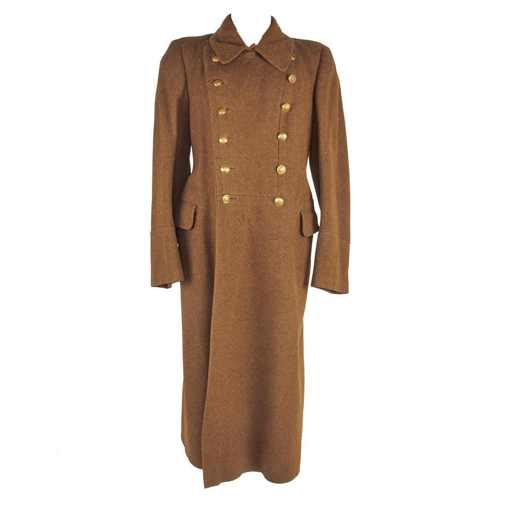 Original Soviet WWII Red Army Green Wool Greatcoat Made From Lend-Lease Wool Dated 1941