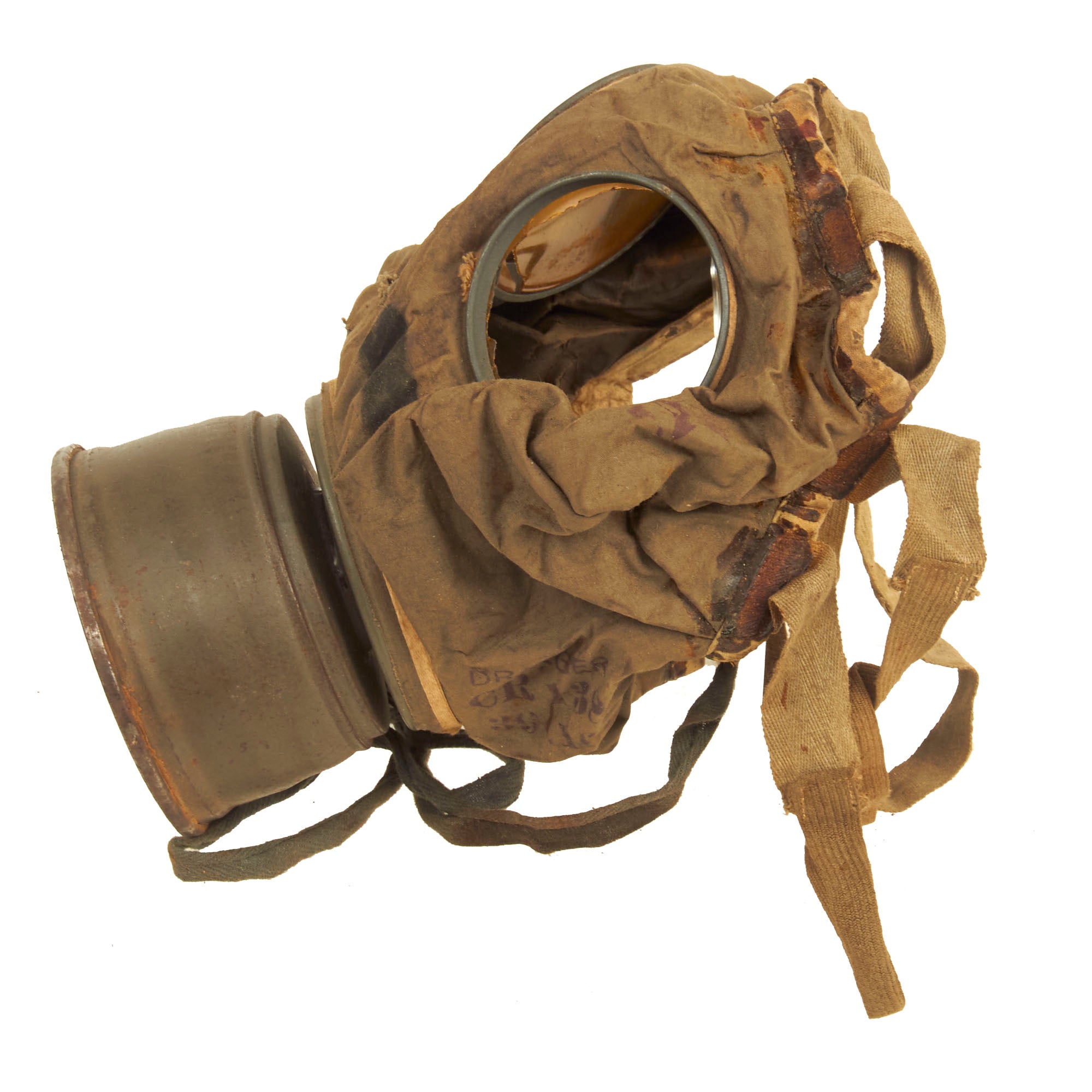 Original Imperial German WWI Gummimaske GM-15 Rubberized Gas Mask