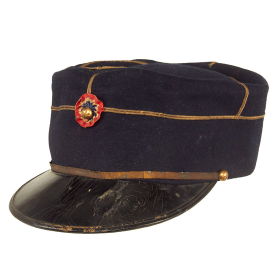 Original French Early WWI M-1910 Enlisted Man’s Kepi for Signal Corps Troops Original Items