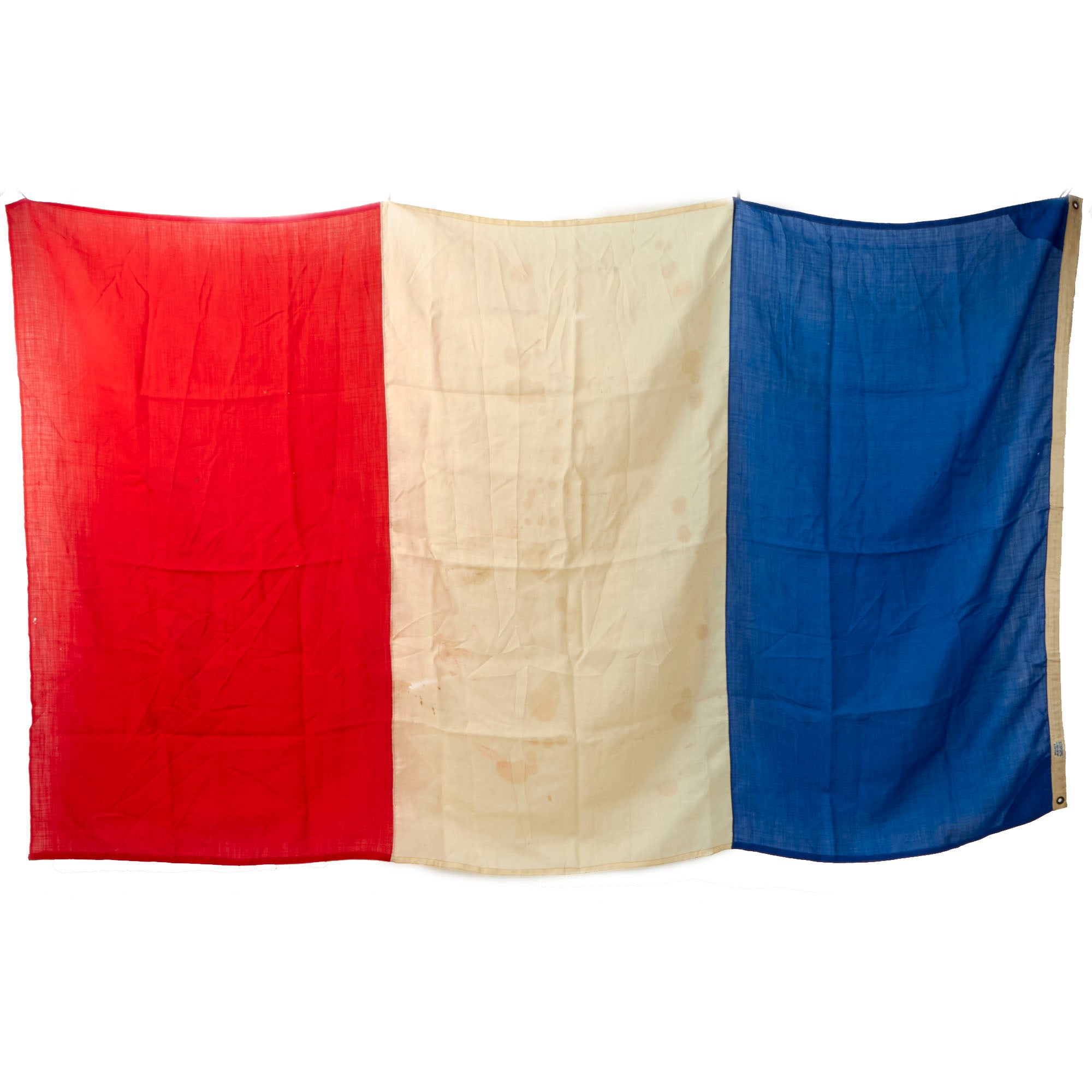 Original French WWI Era Large Tricolor National Flag - 57 ½