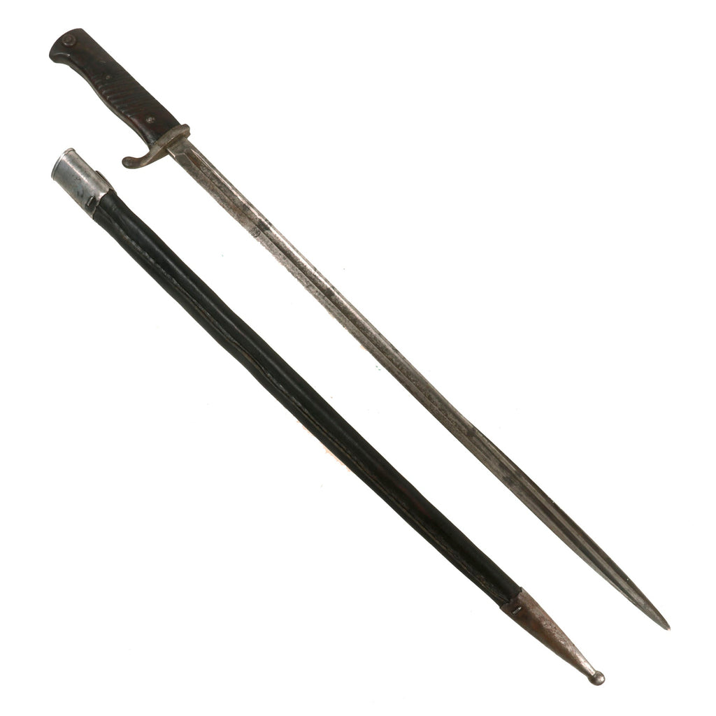 Original German WWI M1898 n/A Gew 98 Seitengewehr Bayonet by Simson & Co. with Scabbard Unit Marked to Infanterie-Regiment Nr. 63 - Rare Unit Original Items