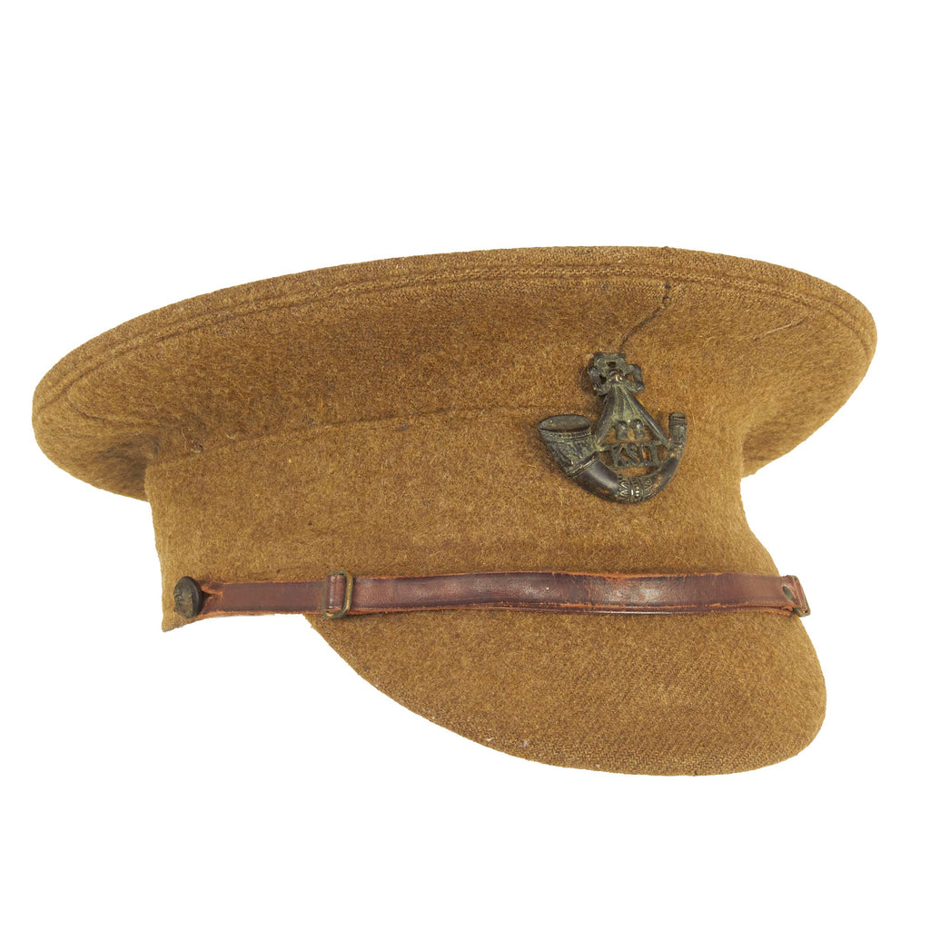 Original British WWI King's Shropshire Light Infantry Enlisted Wool Trench Cap Original Items