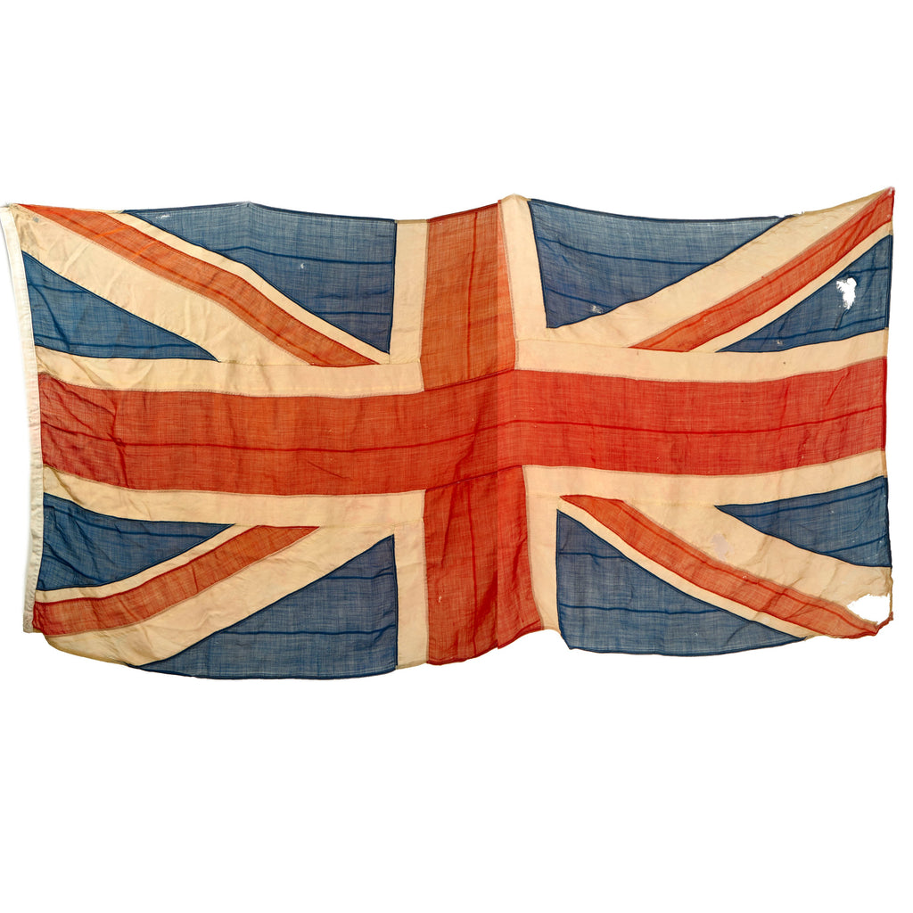 Original British WWI Era Service Used Union Jack Multi-Piece Wool Flag - 46” x 104” Original Items