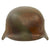 Original German WWII Army Heer M40 No Decal "Normandy" Camouflage Steel Helmet with 57cm Liner - marked NS64 Original Items