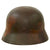 Original German WWII Army Heer M40 No Decal "Normandy" Camouflage Steel Helmet with 57cm Liner - marked NS64 Original Items