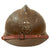 Original Belgian WWI Issue French Model 1915 Adrian Helmet with Lion Head Badge and Scarce 1st Pattern Liner - Complete Original Items