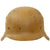 Original German WWII M42 Unissued Army Heer "Ordnance Tan" Painted Helmet with 55cm Liner & 1944 Dated Chinstrap - stamped hkp62 Original Items