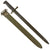 Original U.S. Pre-WWI Reissue M1905 Springfield 16 inch Rifle Bayonet Marked S.A. with WWII M3 Scabbard - Dated 1912 Original Items