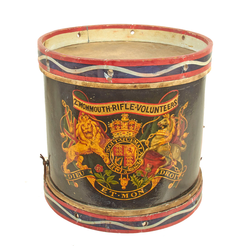 Original British Second Boer War 2nd Monmouth Rifle Volunteers “Monmouthshire” Regimental Drum Original Items