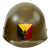 Original U.S. Vietnam War M1 Helmet and Westinghouse Liner With Painted Markings For The South Vietnamese Armored Corps School Original Items