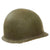 Original U.S. WWII 29th Division 1942 M1 Schlueter Fixed Bale Front Seam Helmet with Westinghouse Liner Original Items