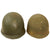 Original U.S. WWII 29th Division 1942 M1 Schlueter Fixed Bale Front Seam Helmet with Westinghouse Liner Original Items