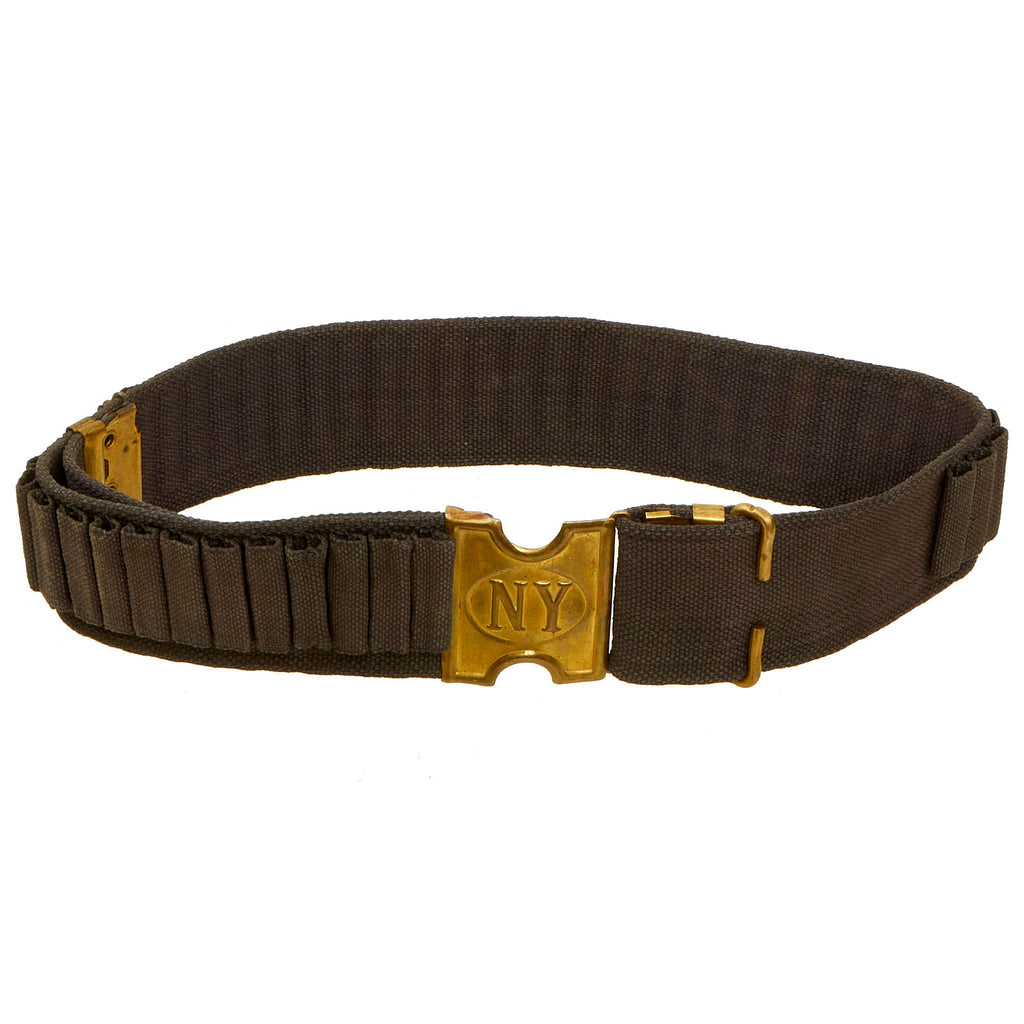 Original U.S. Spanish American War Era New York .45-70 Krag Rifle Ammunition Belt by Mills & Orndorff Original Items