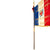 Original French Post WWII National Union of Associations of Deportees, Internees and Families of the Disappeared of Tarn, UNADIF Association Flag with Pole and Topper - Flagpole: 95”, Flag: 35” x 45” Original Items