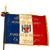 Original French Post WWII National Union of Associations of Deportees, Internees and Families of the Disappeared of Tarn, UNADIF Association Flag with Pole and Topper - Flagpole: 95”, Flag: 35” x 45” Original Items