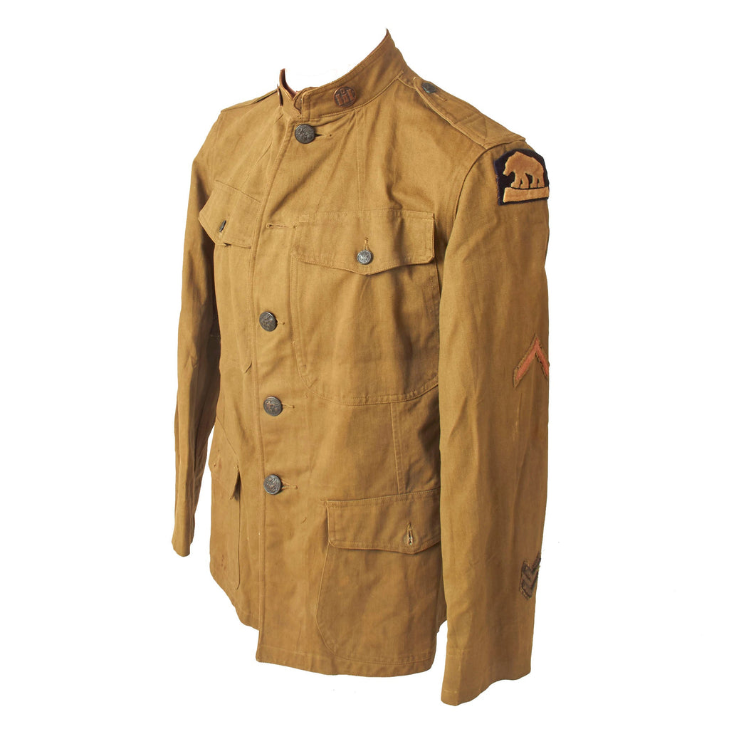 Original WWI U.S. North Russia Siberian Expeditionary Forces Uniform with Velvet Walking Polar Bear Patch Original Items