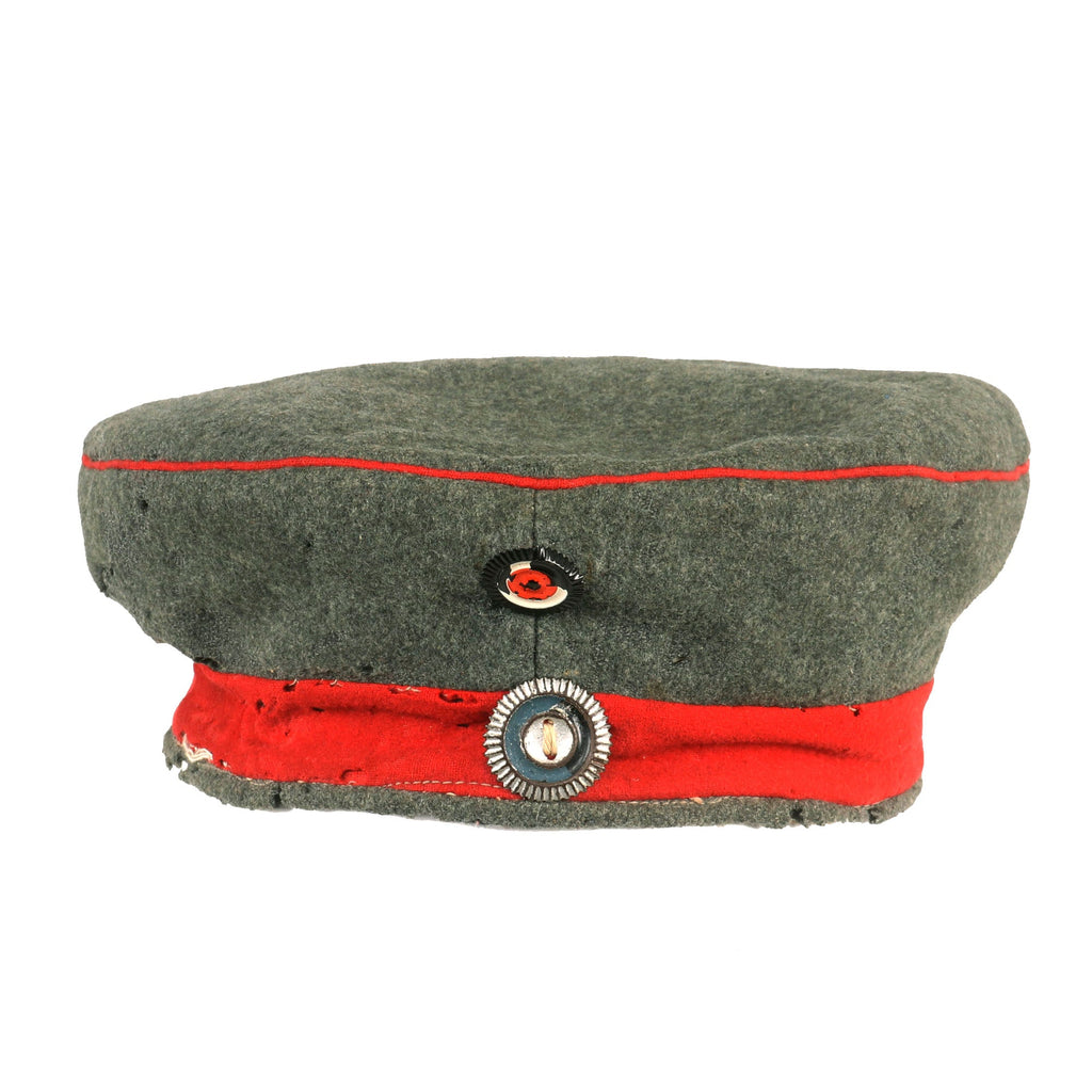 Original Imperial German WWI M1907 Feldmütze Field Cap with Kingdom of Bavaria Cockade - Dated 1917 - Size 58 Original Items