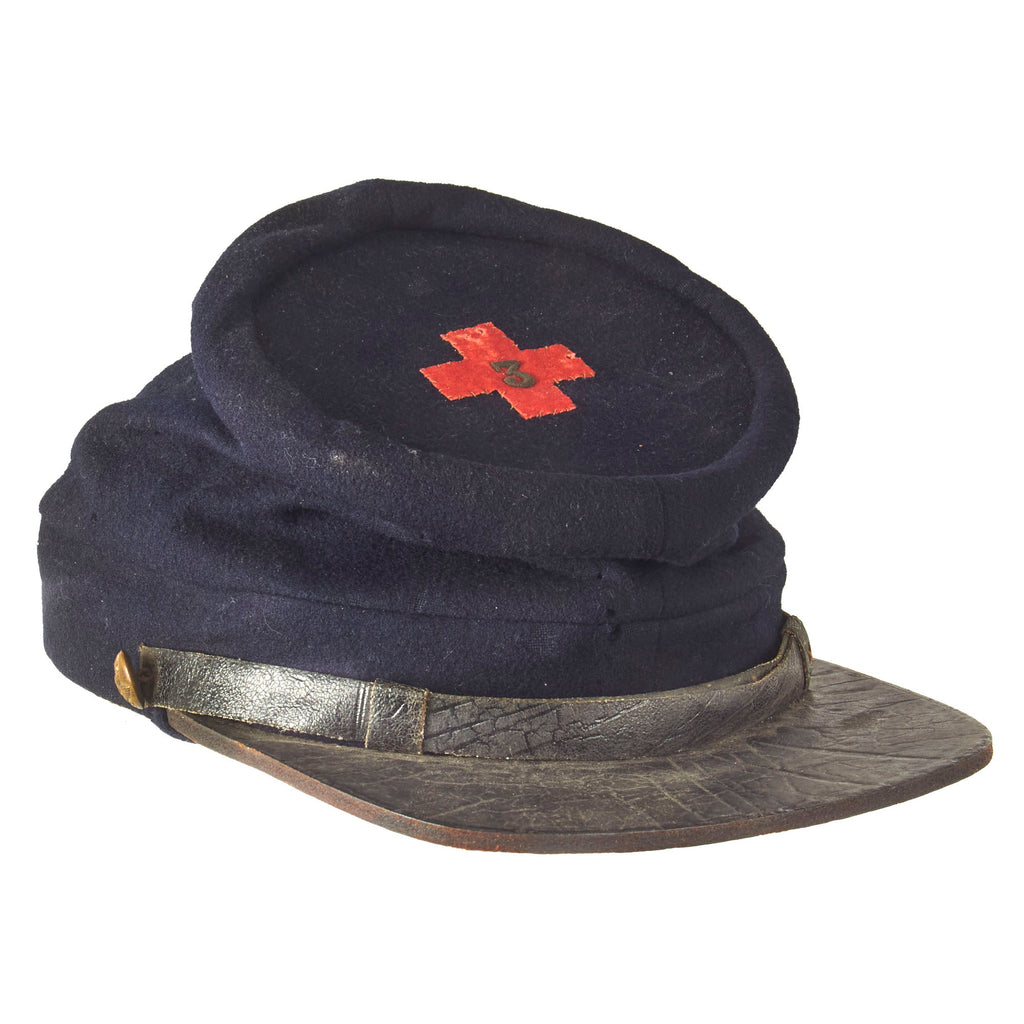 Original U.S. Civil War Commercial Chasseur Style Pattern Kepi With VI Corps, 1st Division, 3rd Regiment Patch Original Items