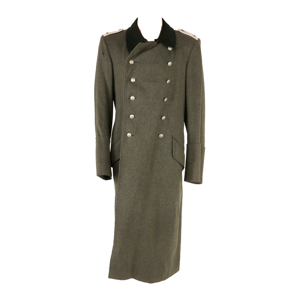 Original German WWII Heer Infantry Oberleutnant Officer's M36 Wool Greatcoat by Philipp Schegger of Munich Original Items