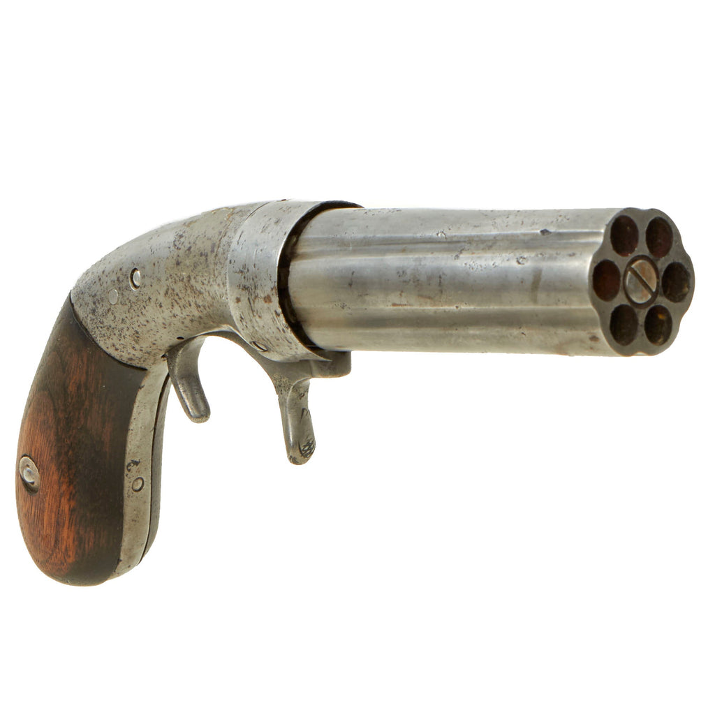 Original Belgian Single Action Underhammer Percussion Pepperbox Revolver for the French Market - circa 1845 Original Items