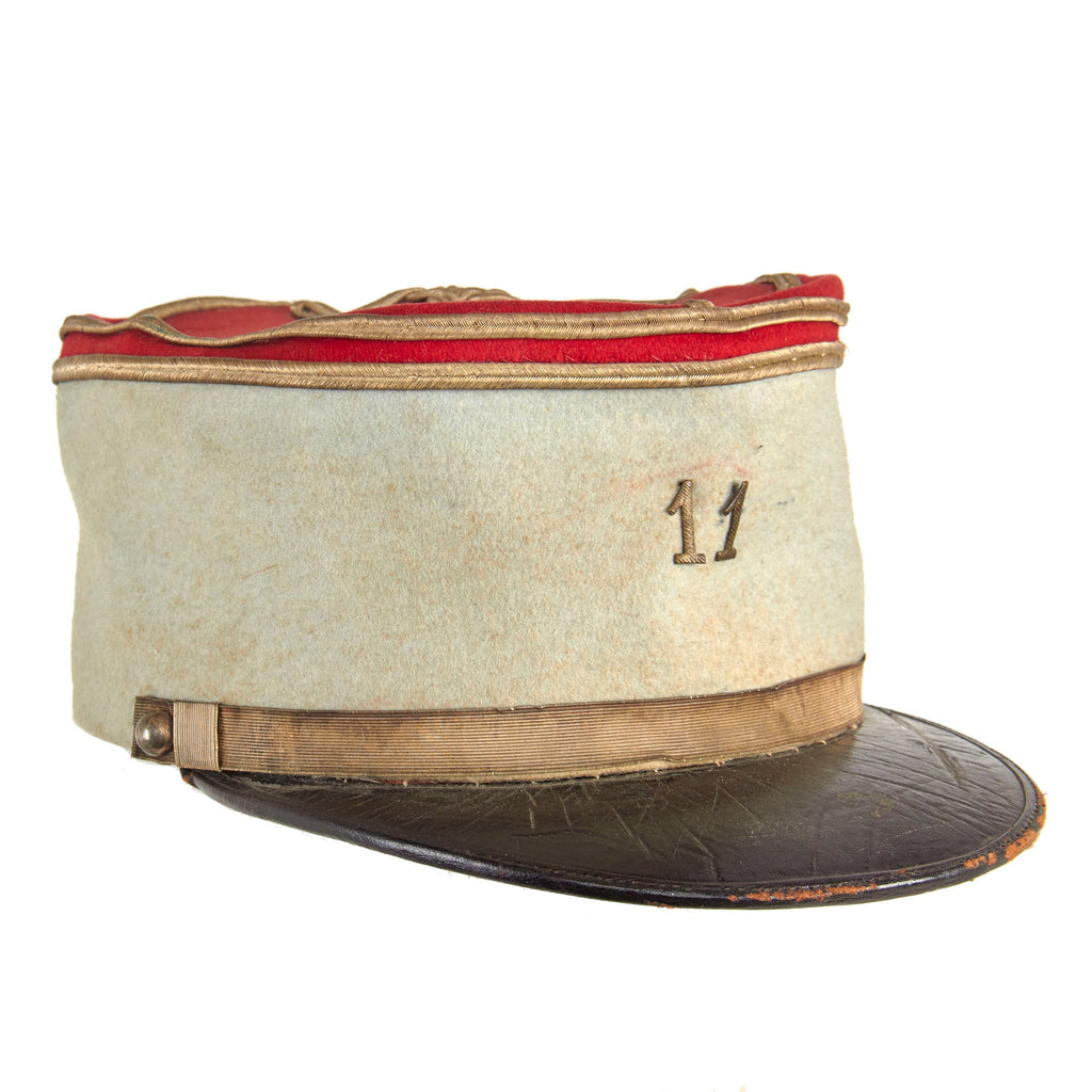 Original French WWI Era Model 1886 Officers 11th Infantry Regiment Kepi Original Items
