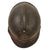 Original French WWI Issue Model 1915 Infantry Adrian Helmet in Horizon Blue with Chinstrap Stretched Over Brim - No Liner Original Items