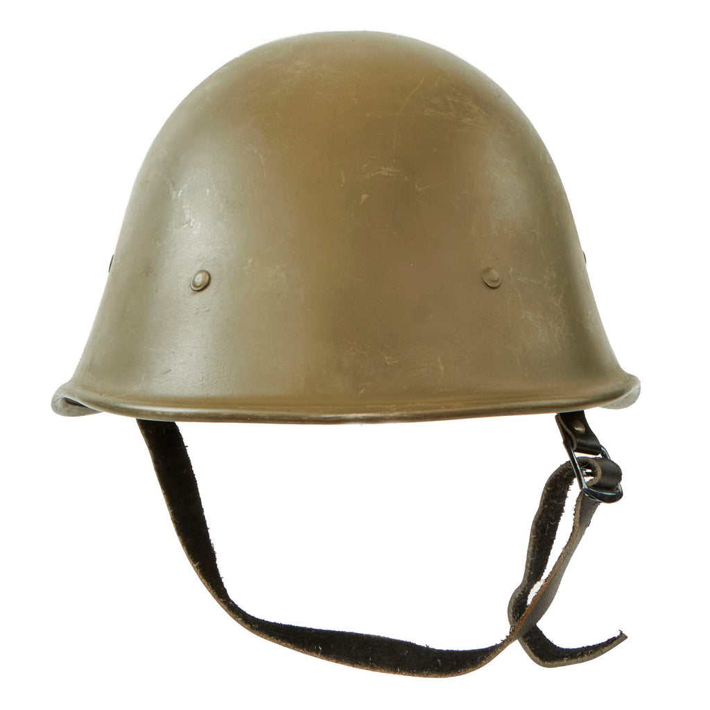 Original Netherlands WWII Dutch Export M34 Steel Helmet Without Badge and Original Paint - Complete Original Items