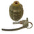 Original U.S. WWII Inert MkII Pineapple Grenade with Yellow Ring with M10A3 Fuze Original Items