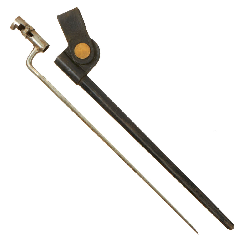 Original U.S. Springfield Trapdoor M1873 Rifle Socket Bayonet with 1st Pattern Frog and Scabbard Original Items