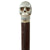 Original British WWI Officer's Private Purchase Leather Covered Aluminum Swagger Stick With Weighted Skull End For Use As Trench Club Circa 1917 Original Items