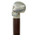 Original British WWI Officer's Private Purchase Leather Covered Aluminum Swagger Stick With Weighted Skull End For Use As Trench Club Circa 1917 Original Items